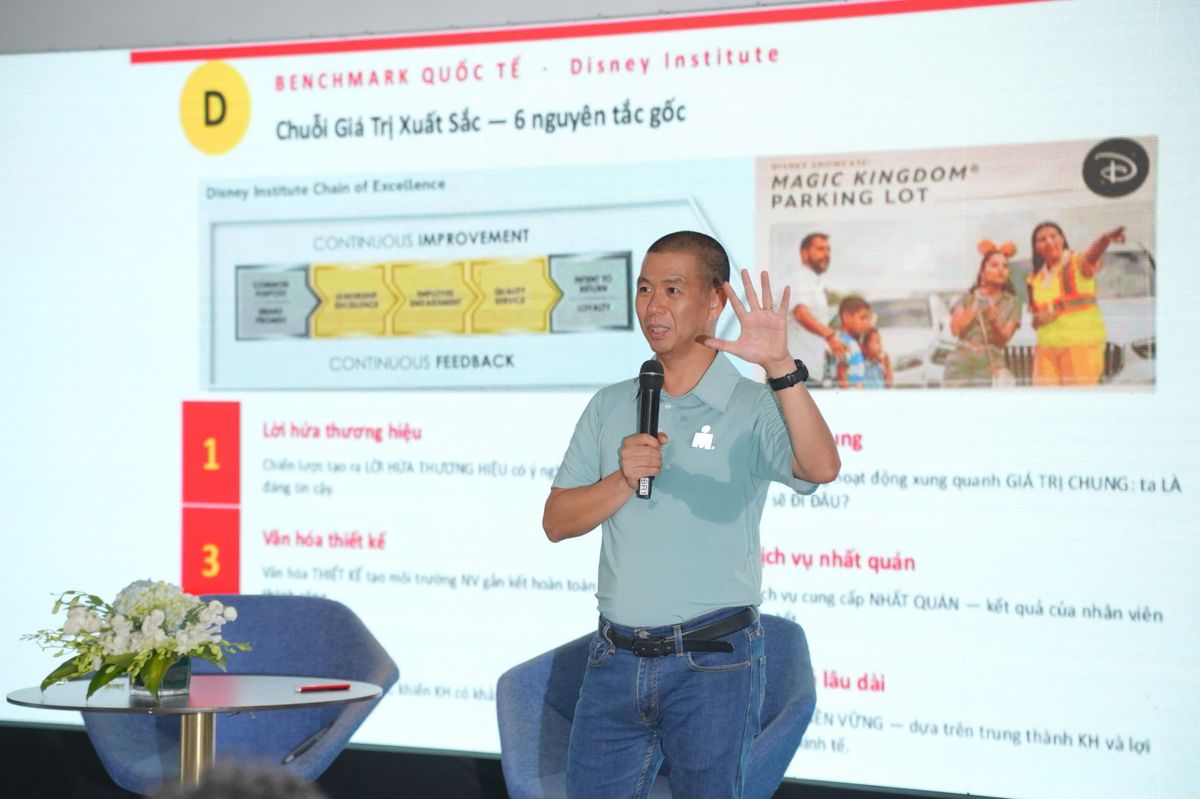 Chuyên gia vận hành chuỗi Nguyễn Duy Linh chia sẻ về chuỗi giá trị xuất sắc của Disney Institute